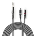 Laidas 6.3mm stereo - 2xRCA (K-K) 1.5m Nedis